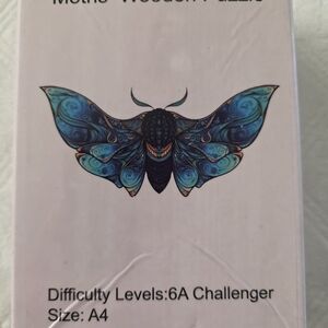 Colorful Moth Wooden Puzzle